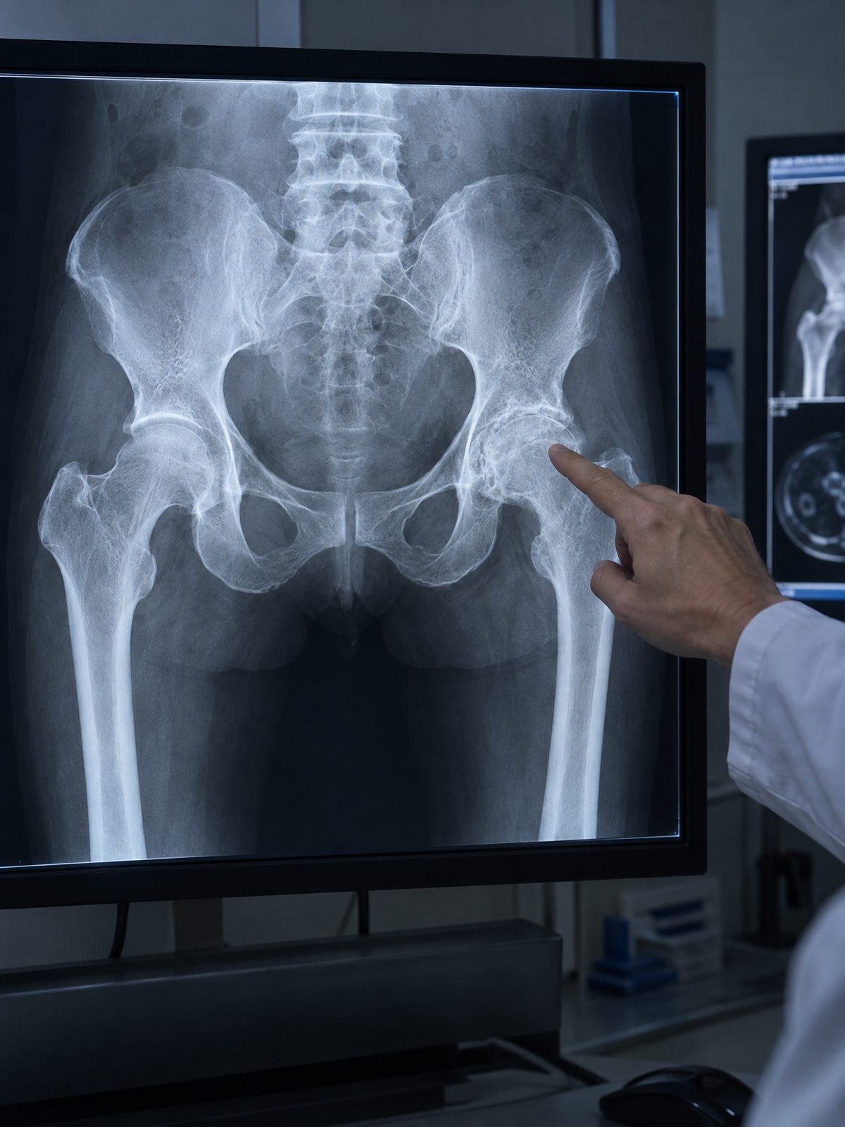 Radiografia del bacino con artrosi dell'anca